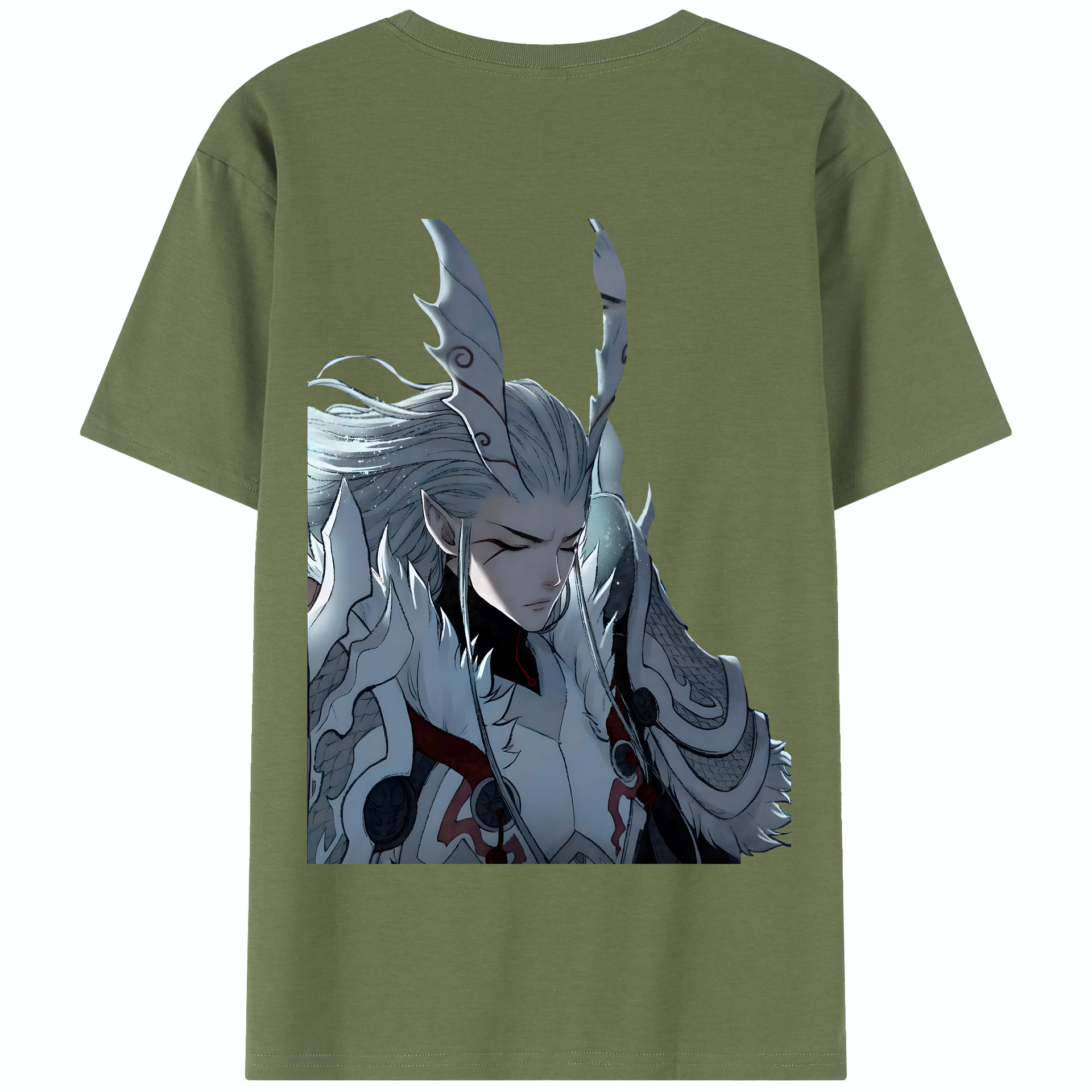 （画像用） Ne Zha 2 ナタ 魔童の大暴れ 綿100％半袖Tシャツ（背面プリント）